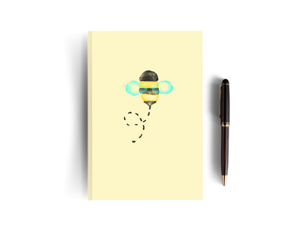 Yellow Lined Bee Notebook - Set Of Three