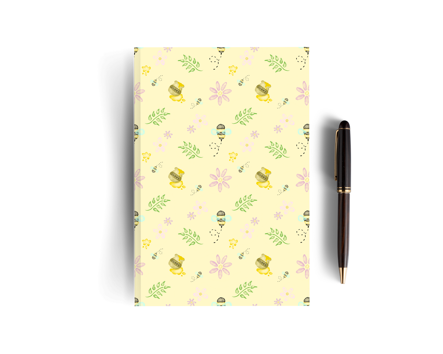 Yellow Lined Bee Notebook - Set Of Three