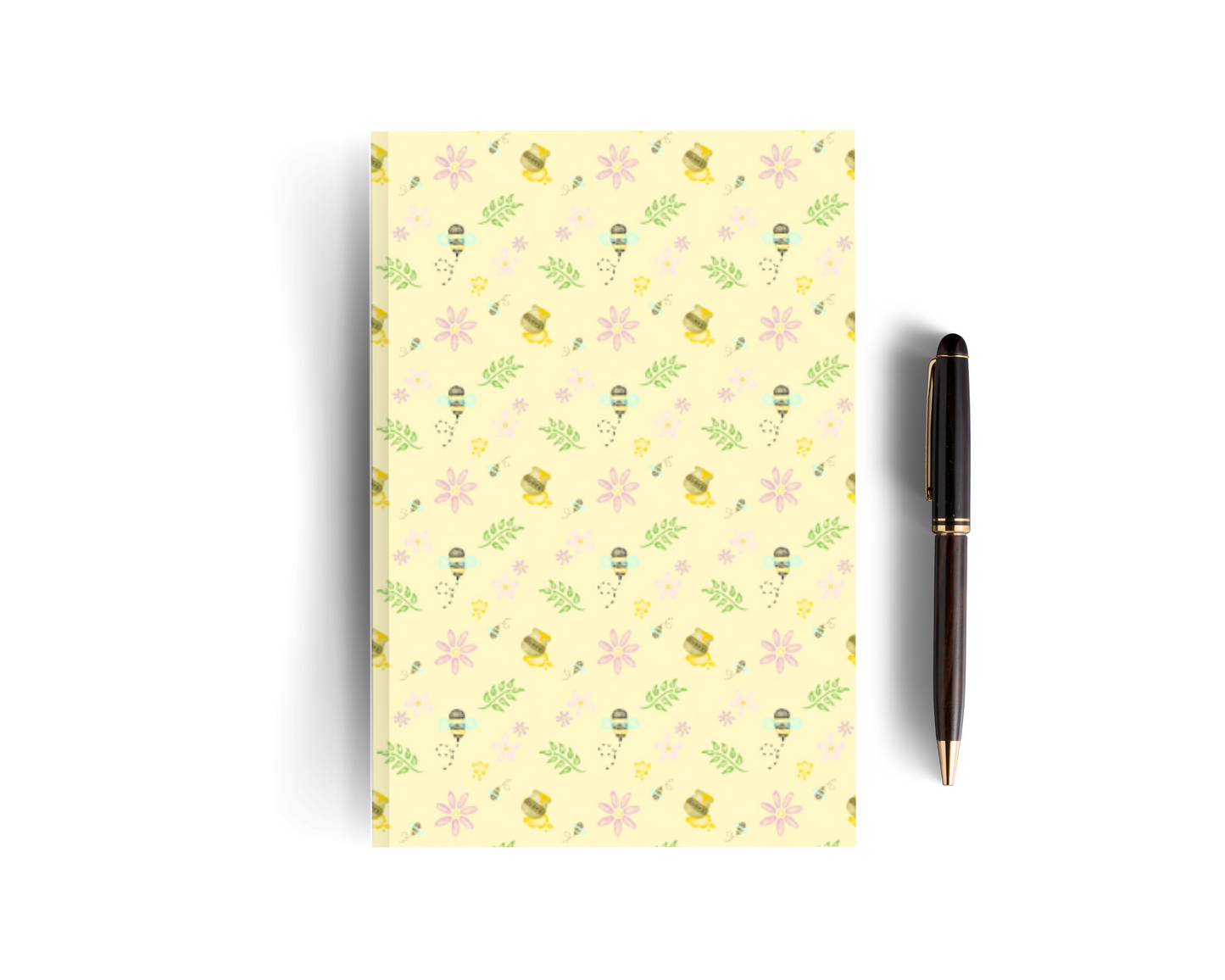 Yellow Lined Bee Notebook - Set Of Three