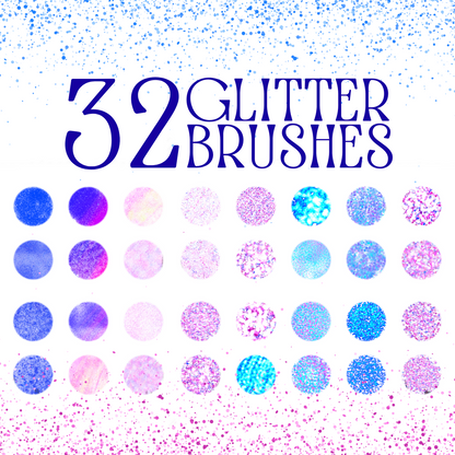 Procreate Brushes - 32 Pack Custom Glitter Brushes