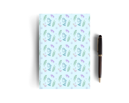 Blue Lined Shark Notebook - Small Pattern