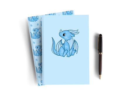 Blue Lined Dragon Notebook - Set of Two