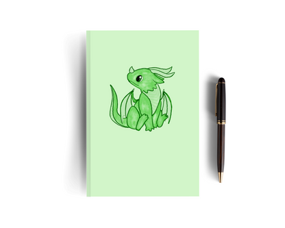 Green Lined Dragon Notebook - Set of Two