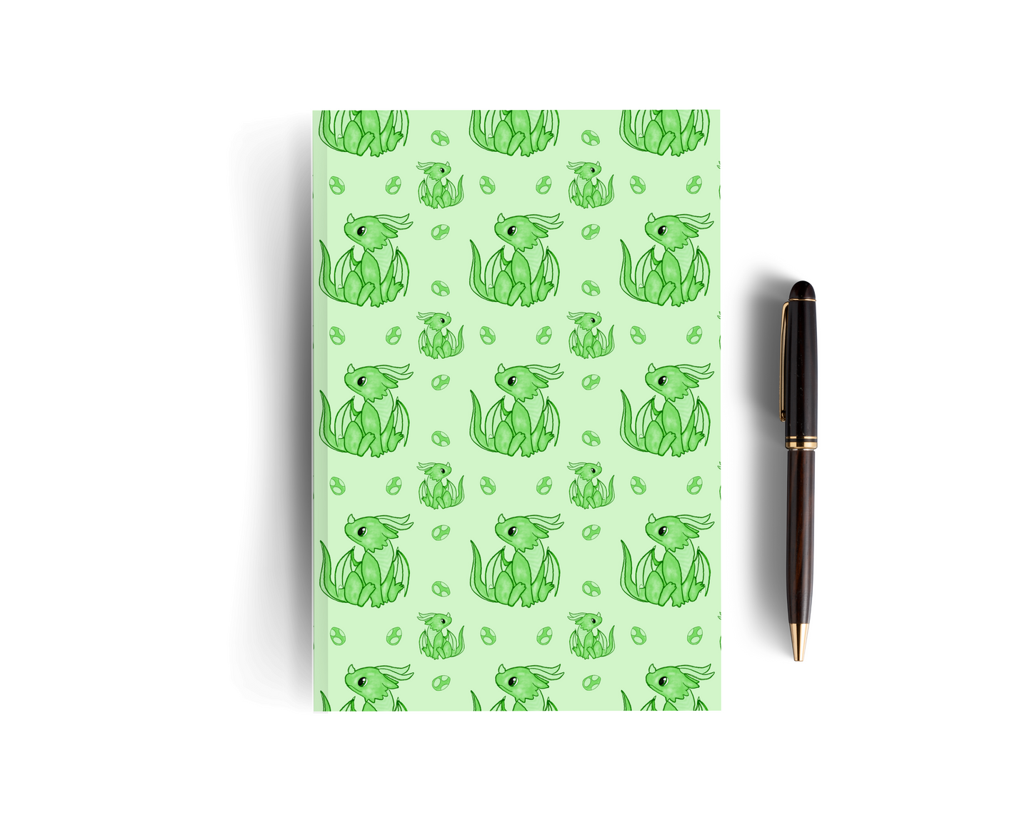 Green Lined Dragon Notebook - Set of Two