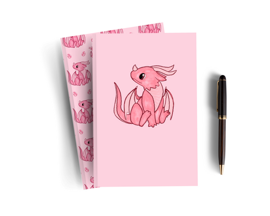 Red Lined Dragon Notebook - Set of Two