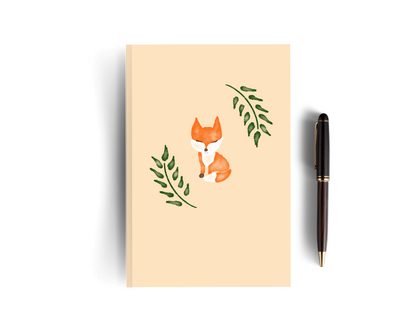 Cream Lined Fox Notebook - Set of Three