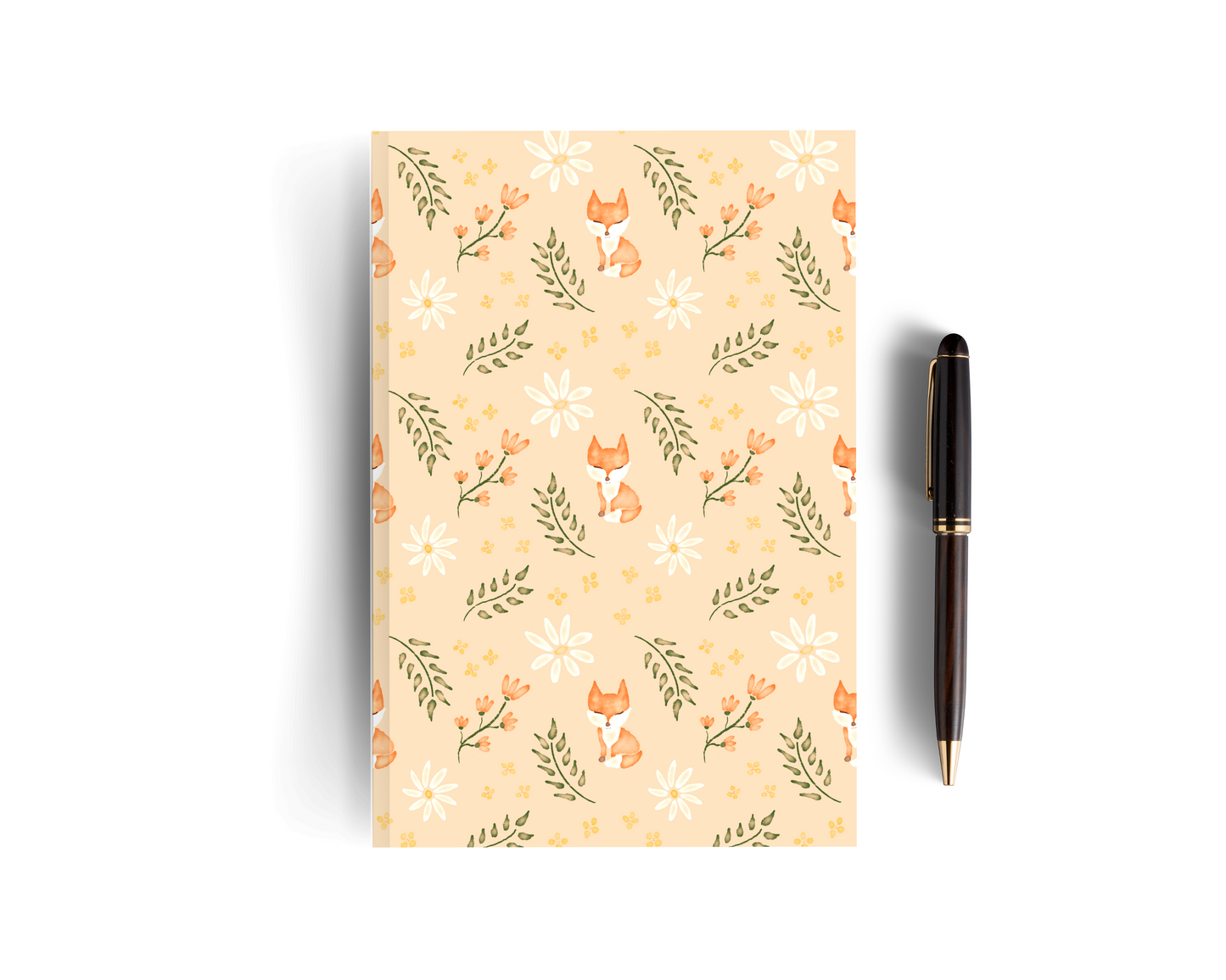 Cream Lined Fox Notebook - Set of Three