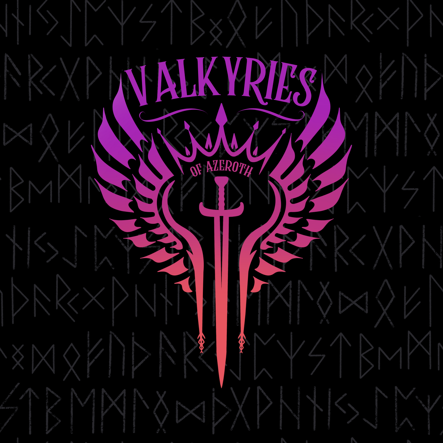 Custom Hand Drawn Logo & Banner Design - Valkyries of Azeroth