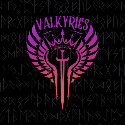 Custom Hand Drawn Logo & Banner Design - Valkyries of Azeroth