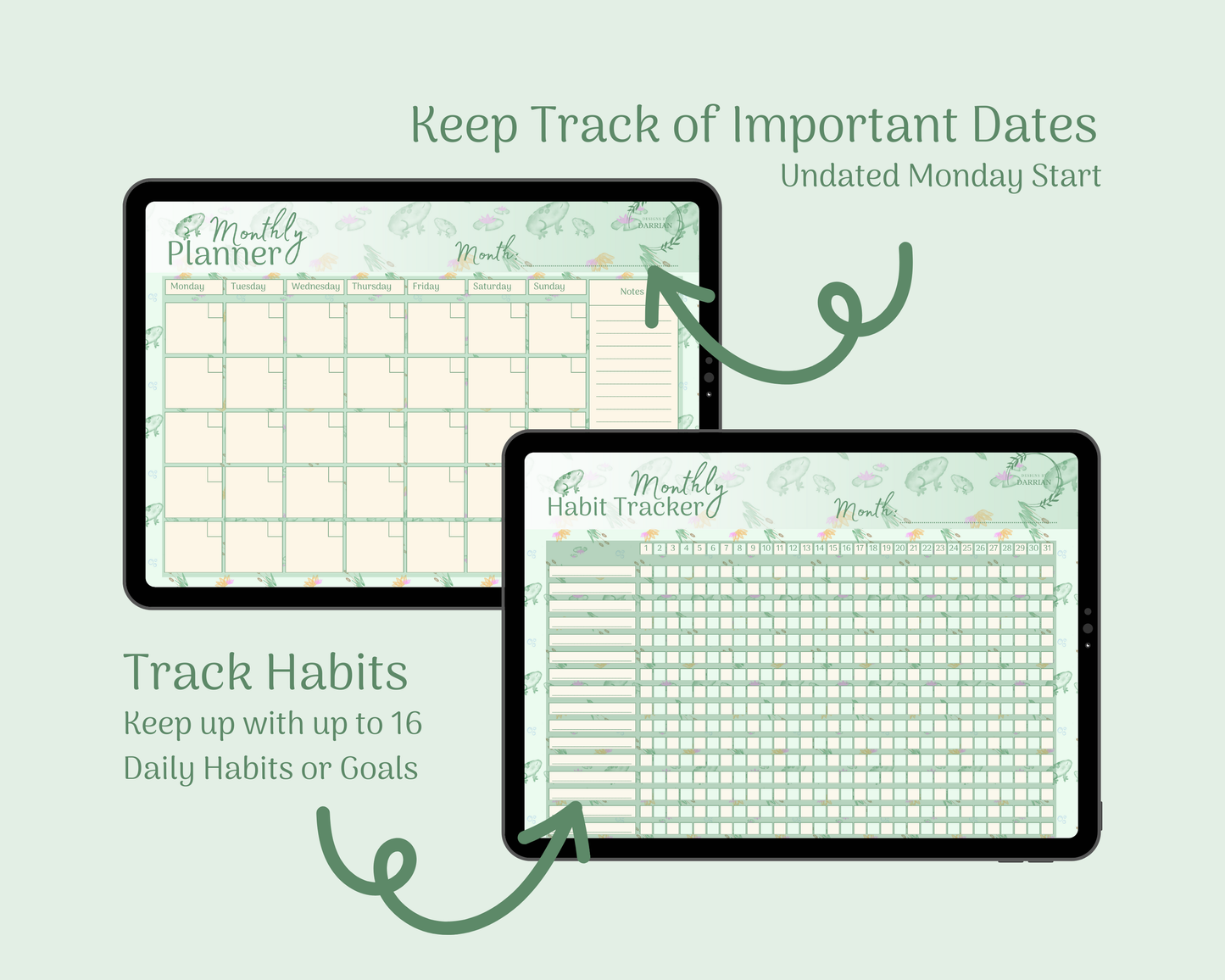 Green Frog Digital Planner