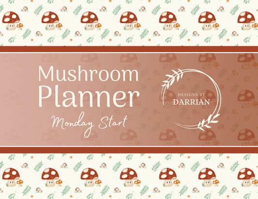 Cream Mushroom Digital Planner