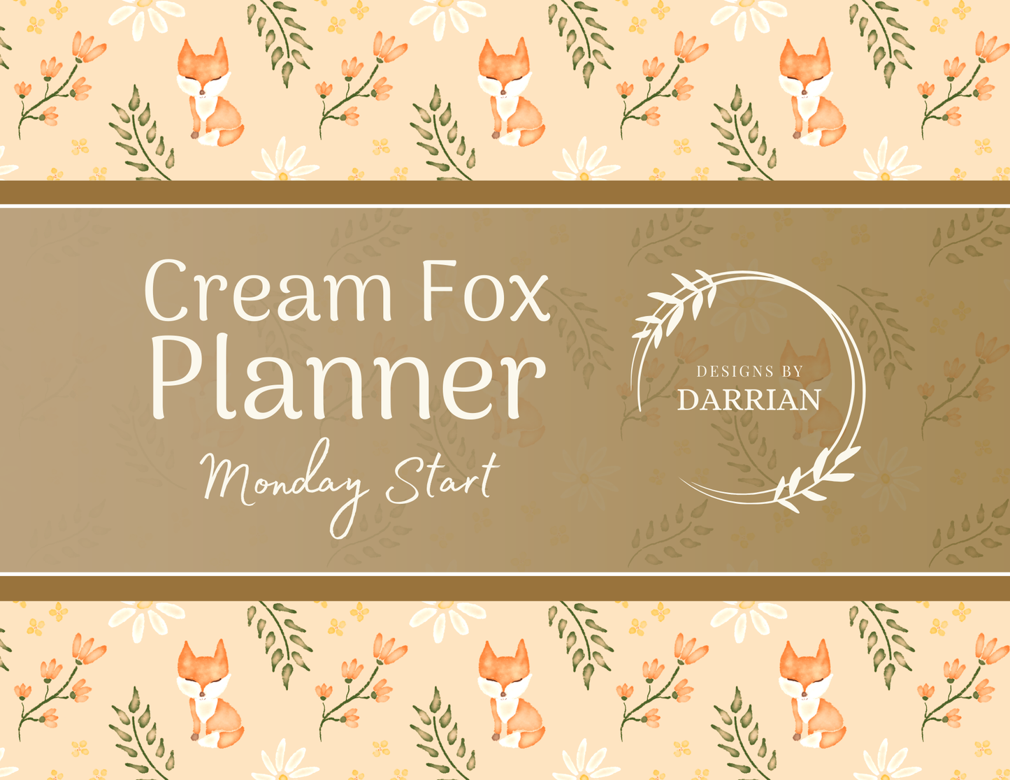 Cream Fox Digital Planner