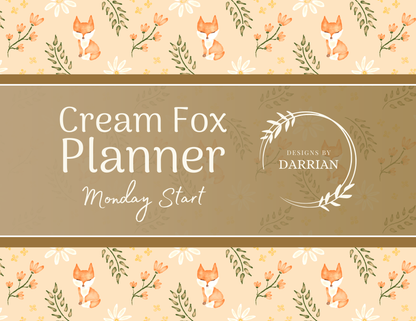 Cream Fox Digital Planner