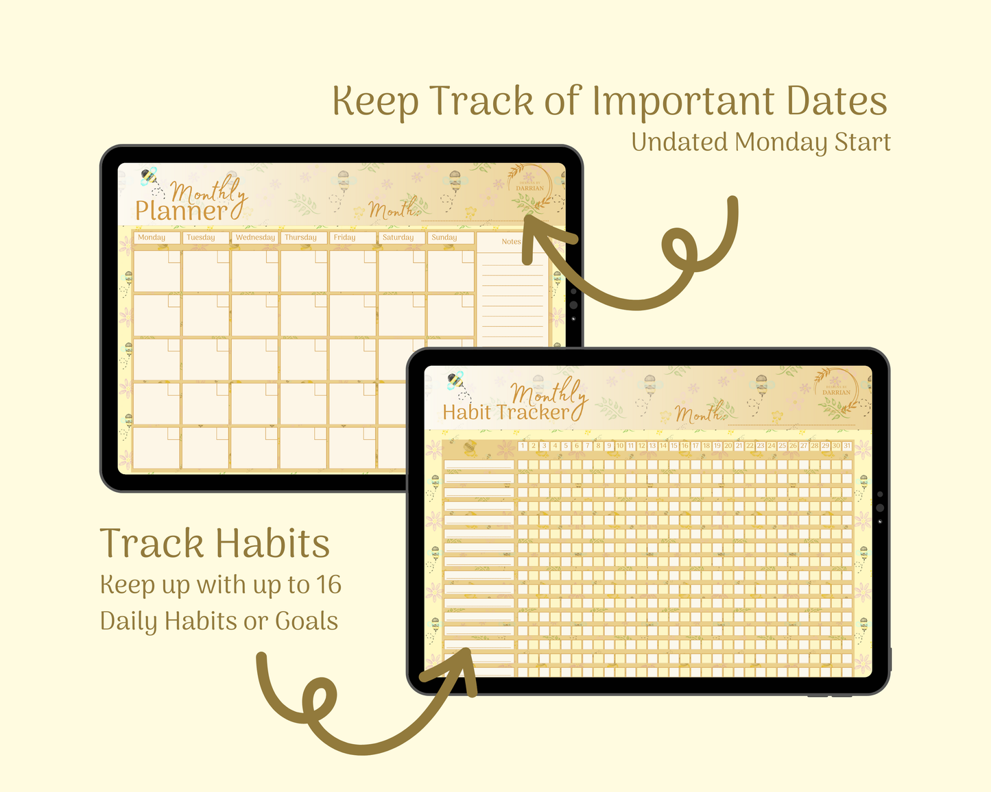 Yellow Bee Digital Planner